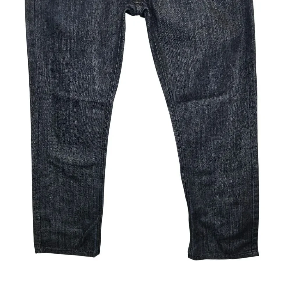 Marc Ecko Men's W32 X L32 Straight Fit Dark Blue Denim Jeans